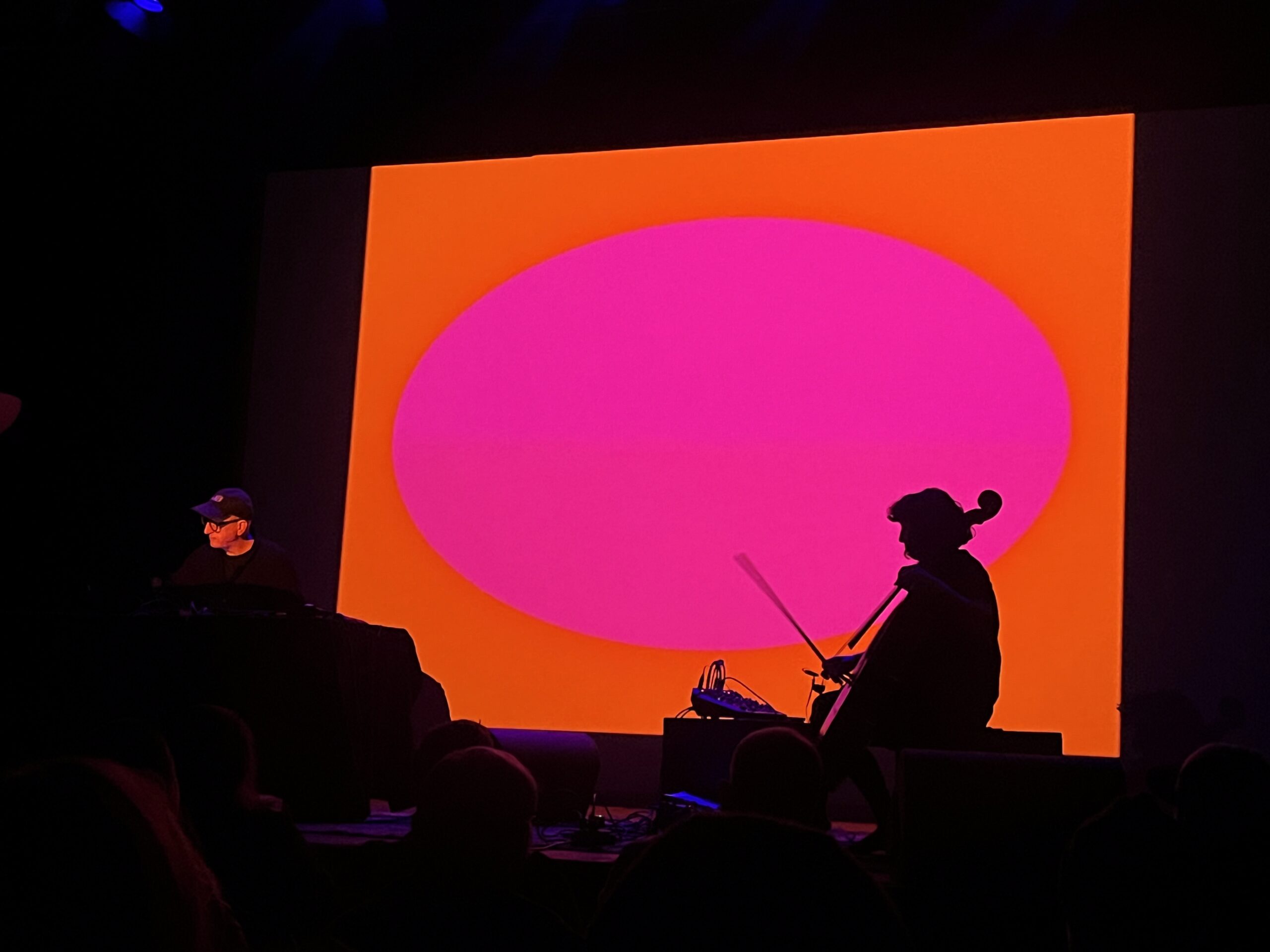 Clarice Jensen and Chuck Johnson at the Cedar